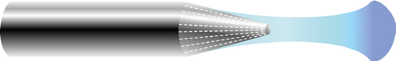 Correctly ground tungsten electrode